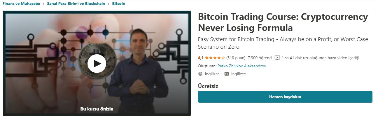 Ücretsiz Udemy Bitcoin Kursu: Asla kaybetmeden trading formülü https://huglero.com