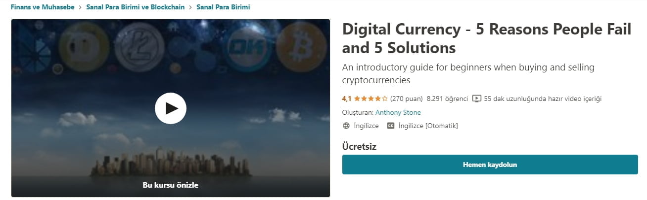 Digital Currency - 5 Reasons People Fail and 5 Solutions free udmy 