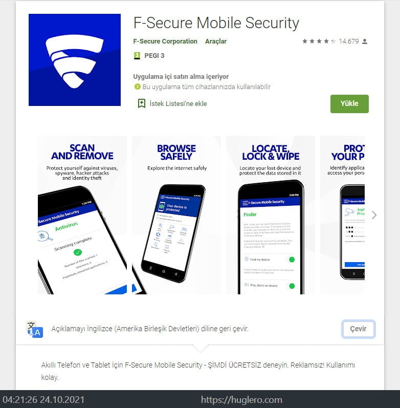 F-secure Safe android antivirus programı https://huglero.com