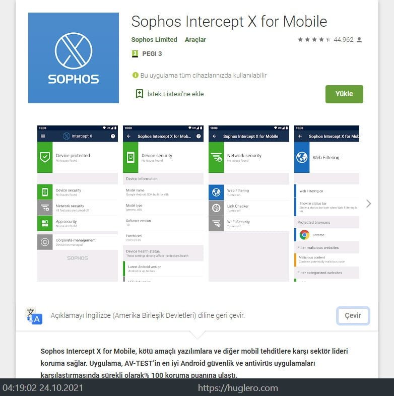 Sophos Intercept X for Mobile https://huglero.com
