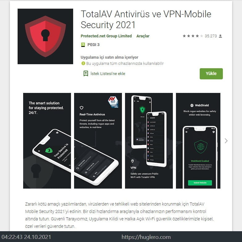 TotalAV Antivirus – temel Android paketi https://huglero.com