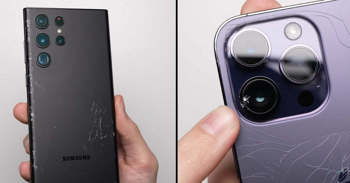 iPhone 14 Pro Max ve Samsung Galaxy s22
arka panel düşme testi https://huglero.com